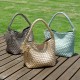 TikTok hit, new hand-woven genuine leather textured tote bag, large-capacity handbag, underarm women's bag