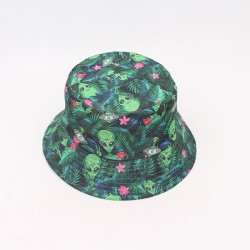 Foreign double-sided bucket hat, preppy style, small floral print, outdoor sun protection and sun protection hat, versatile casual bucket hat for women.
