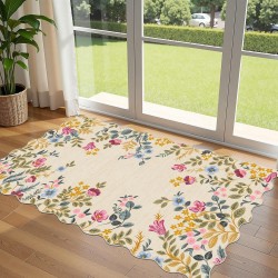 Cross-border Amazon American Floral Entry Doormat, Wear-Resistant, Water-Absorbent, Non-Slip, Easy-Care Bathroom Floor Mats, In Stock