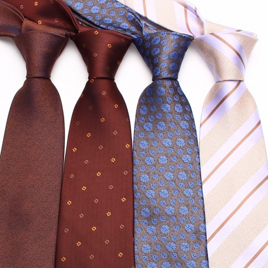 Lei'er new striped jacquard polyester tie, men's business formal tie accessory, vintage tie in stock.