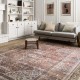 Cross-border Amazon washable Oriental carpet, soft living room rug, waterproof floral distressed, stain-resistant for indoor use