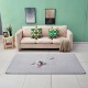 Simple solid color coral fleece rug, Nordic style living room coffee table mat, fresh and stylish, home bedside blanket, soft pet mat.