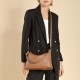 Top-grain cowhide underarm tote bag, 2025 spring and summer simple commuter large-capacity single-shoulder crossbody dumpling bag