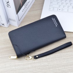 New women's wallet - short style, money clip, female student, Japanese/ Korean style, smooth finish, mini small leather case with zipper, hand-held, fashionable, mixed color card case