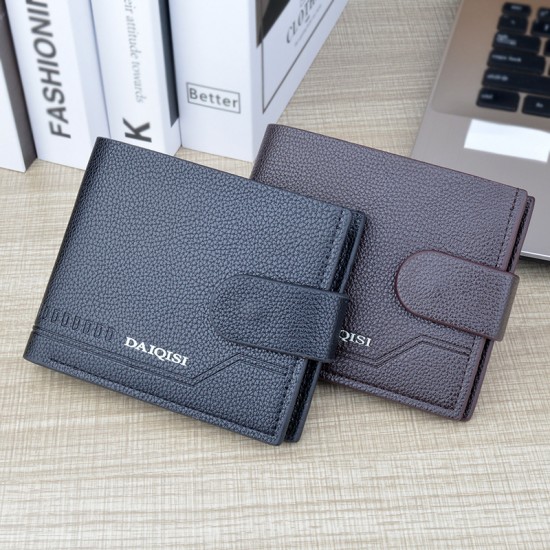 New style men's purse - long length, soft leather bag with multi-card slot, thin soft leather bag with horizontal print, multi-card slot business suit bag