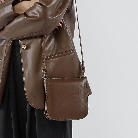 Spring/Summer new genuine leather women's bag, shoulder crossbody phone bag, women's bucket bag, small shoulder bag, underarm bag