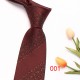 Lei'er burgundy men's tie, vintage groom wedding tie, striped polyester silk business tie, factory in stock