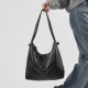 Genuine leather large-capacity stylish new Korean-style trendy solid color casual commuter shoulder tote bag Genuine leather large-capacity stylish new Korean-style trendy solid color casual commuter shoulder tote bag