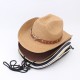 Overseas western cowboy curly brim hats, straw sun protection hats, beach bull head accessories, British couples' hats