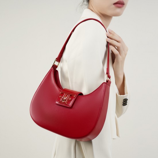 Top-Grain Leather Bucket Bag, 2025 New Spring/Summer Retro Hand-Raised High-Quality Genuine Leather Women's Shoulder Crossbody Bag