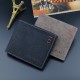 New style men's purse - short length, money clip, young man, multi-card slot card bag, fashionable patchwork casual thin soft leather bag