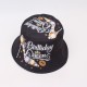 Cross-border reversible bucket hat with beer bottle print, versatile outdoor sun protection hat for couples