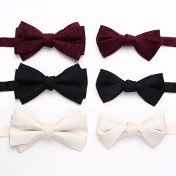 Lei'er men's groom's wedding tie, wedding dress photoshoot, Chinese-style personalized bow tie, fashionable burgundy bow tie, in stock from the manufacturer.