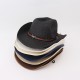 A spring/summer wide-brimmed sun protection straw hat with a cross-border, ethnic-style bull-head accessory. Cowboy hats for beach vacations