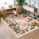 Cross-border direct sales of French floral living room carpet, bedroom and balcony wall-to-wall, non-slip, and easy-care bedside blanket.