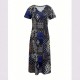 Spring and summer cross-border European and American new style fashion geometric pattern print loose plus size dress for women 2025 Spring and summer cross-border European and American new style fashion geometric pattern print loose plus size dress for women 2025