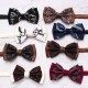 New double-stitched men's bow ties, trendy yarn-dyed jacquard suit accessories, and vintage bow ties, available for wholesale