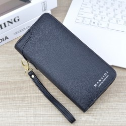 New women's wallet - short style, money clip, female student, Japanese/ Korean style, smooth finish, mini small leather case with zipper, hand-held, fashionable, mixed color card case
