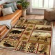 American country carpet, light luxury bedroom, living room, hotel, ethnic bedside rug, wall-to-wall vintage carpet.