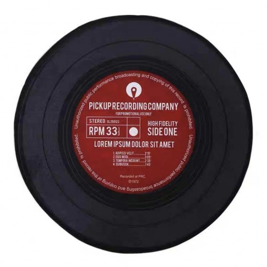 Cross-border vinyl CD record crystal velvet carpet, black 8, absorbent, non-slip carpet, durable and stain-resistant bedroom mat