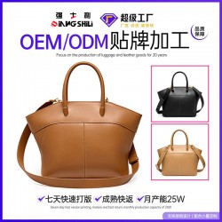 A new, niche handbag for 2025, a stylish, large-capacity cowhide commuter crossbody tote bag.