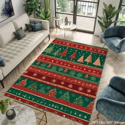New Christmas printed living room carpet, European and American hotel/B&B terrace outdoor mat, home bedroom bedside rug
