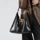Top-grain cowhide underarm bag, hobo bag, high-end, used, large-capacity tote bag.