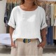 Spring and summer European and American style fashion 2025 new style cross-border women's fashion design-sense back open cardigan button upper garment T-shirt for women Spring and summer European and American style fashion 2025 new style cross-border women's fashion design-sense back open cardigan button upper garment T-shirt for women