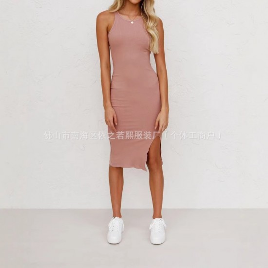 Cross-border European and American new style 2025 Spring/Summer square neck bow tie mini dress