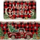 Cross-border TEMU Christmas long kitchen mats, non-slip, stain-resistant, easy-care, two-piece set, in stock.
