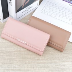 New style wallet for women - short style money holder for women, student style large capacity folding soft leather wallet, Japanese style fashionable simple zero wallet.