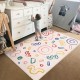 In stock: cartoon imitation cashmere carpets for bedrooms, literacy bedside rugs, living room coffee table mats, English alphabet rugs.