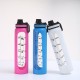 Cross-border transparent silicone glass with handle, large-capacity sports water cup, simple, instant drinking cup