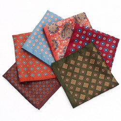 Lei'er pocket squares for men, polyester suit and dress chest scarves, multi-colored geometric handkerchiefs, from the original manufacturer.