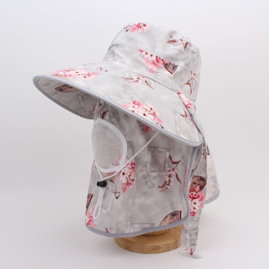 Women's spring and summer sun hats with UV protection, wide brim sun hats for outdoor farm work and tea picking