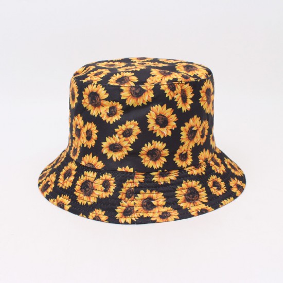 Versatile solid-color bucket hat, logo-printable, group activity sun hat, travel sun hat for women.