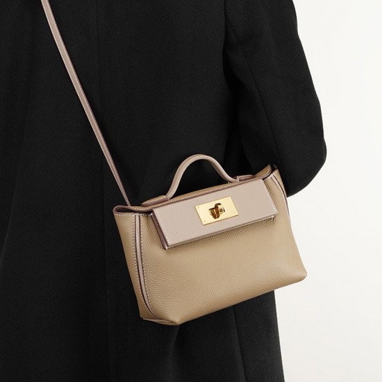 2025 new Kelly bag, 2025 mini, top-grain cowhide dumpling bag, wing bag, handbag, shoulder and crossbody backpack