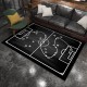 Cross-border new sports-style tactical board, living room sofa rug, home sports-style bedside rug, drop-shipping rug