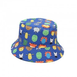 Spring/summer cartoon animal graffiti bucket hat, overseas reversible visor, spring/summer outdoor travel hat