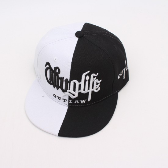New cross-border color-blocked letter embroidered baseball cap, European and American men's and women's hip-hop dance cap, flat-brimmed hat. New cross-border color-blocked letter embroidered baseball cap, European and American men's and women's hip-hop dance cap, flat-brimmed hat.