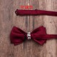 Solid color diamond-encrusted double-layered business bow ties for men and women, wedding and banquet shirts, suit accessories, wholesaler