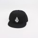 Volcom baseball cap, diamond-embroidered trendy cap, personalized flat-brim hip-hop sun hat, fashionable street dance hat.