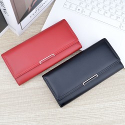 New style wallet for women - short style money holder for women, student style large capacity folding soft leather wallet, Japanese style fashionable simple zero wallet.