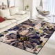 Cross-border temu new Nordic butterfly floral rug, stain-resistant and wear-resistant doormat, easy-care large rug for the living room sofa