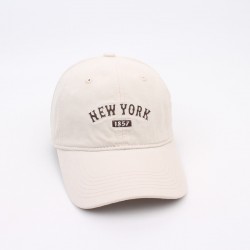 Spring/Summer women's baseball cap, solid color, embroidered with letters, soft-top curved brim sun hat.