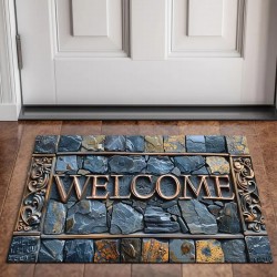 Factory direct delivery of simulated visual floor mats, non-slip absorbent, easy-care entrance doormats available for cross-border delivery