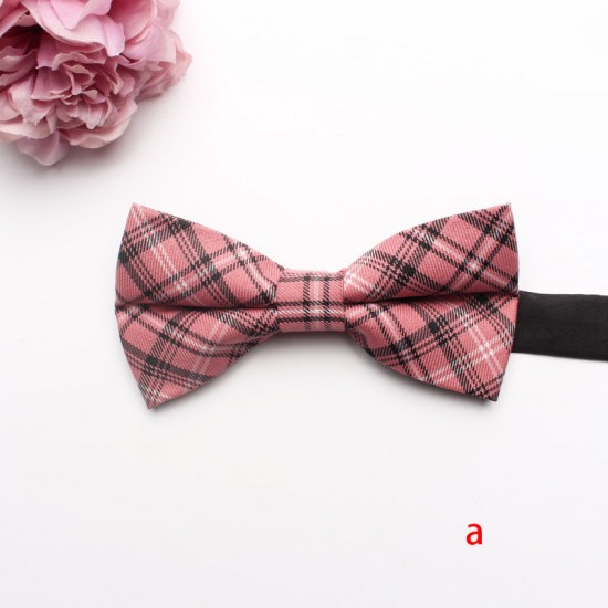 New polyester cotton flower bow ties, men's and women's casual fashion shirt and plaid skirt accessories, plaid bow ties, ready for wholesale.