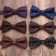 New men's bow ties, stylish boxer-style business casual polyester bow ties, manufacturer, and wholesale men's striped bow ties.