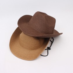 Spring/Summer Western cowboy straw hats for men, beach vacation sun hats, couple's travel sun hats, straw hats for women