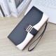 New women's wallet - long style, double-fold, multiple card slots, card case with zipper, snap closure, soft leather case, hand-held, fashionable, Korean style, mixed color